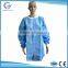 Antimicrobial pp medical uniform PP/PP+PE/SMS disposable lab coat