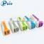 Colorful car phone charger output 5V 2A new design rapid wholesale usb car charger adapter with CE /RoHS/ FCC approved double u