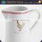Wholesale white decal ceramic water pitcher for bathroom usage