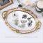 Fashion antique resin oval jewelry mirror tray