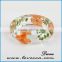 Handmade Botanical resin bangle bracelet With Real Dried Flower, Preserved Resin Flower bangle