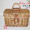 gift willow basket with handle cheap wicker basket
