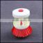 New arrived pan brush with detergent dispenser wholesale,palm scrub soap dispensing washing-up brush,pressure liquid brush