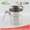 WCJ520 Top rated New design Kitchen Measuring cup, stainless steel milk cup silver 18/8