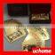 UCHOME Practical Artistic Gold Foil Plated Poker Playing Card Wooden Box Case For Present Gift
