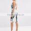 women's Asymmetric Print Bandeau knee length Dress