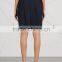 Wholesale Women Apparel Elasticated Waist Pleated Navy Stretch-knit Mini Skirt(DQE0363SK)