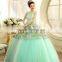 MGOO Hot Sale Designer Dress For Women prom Long Satin Evening Gown Beautiful Applique Dress L000123