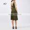 Sexy ladies strap summer slip dress women summer wrap front dress