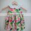 New Design Baby Princess Dress Infant Girl Plain White Wear Ruffle Sleeve Baby Boutique Clothing