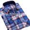 Mens Casual Plaid Shirts Comfort Soft Leisure Flannel Cotton Shirt