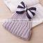Hot sales caps lady fashion butterfly designer knitting caps for women fashion hot sales lady's hat