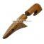 Painted type wooden shoe tree in lotus wood and thin wax on the surface with double tube