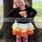 autumn easter egg applique multi ruffle casual baby girls clothes