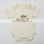 Crown shiny baby romper organic cotton clothes