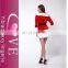 Mature Women V-neck Short Skirt Santa Costume Christmas Fashion Dress Wear Dress China Wholesale