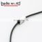 Fashion chocker necklaces black PU handmade thin choker necklace with silver