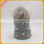 Durability With Pompom Knit Slouchy Bobble Beanie Hat