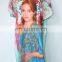 Short Sleeve Digital Print Silk Kaftan Wholesale Women Dress Kftans