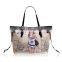 Casual Beauty Print and PU Leather Design Women's Shoulder Bag