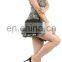 Latest leopard two pcs latin dance costume dress for sale L-7040#