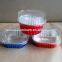 mini color coated colorful food packaging aluminium foil box with plastic lid from China manufacture