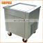60 cm big square pan -30 freeze point for coffee shop restaurant ice cream cart fried ice cream roll machine for sale
