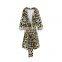 Woman Lady Snake 3/4 Sleeve Robe Bridal Robe Kimono Robe