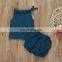 Wholesale Children Summer Strap Top And Shorts Boutique Outfits Baby Girls Linen Set