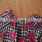 Girls' set children's wear Plaid printed long sleeve flared pants