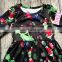 Brand New Toddler Kids Baby Girls Christmas Dress Flare Sleeve Colorful Cartoon Print Knee-Length Autumn Dress Outfit 2-6Y