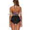 High Quality Custom Beach Cover ups Halter Strap Two Piece lace Swimwear Bikini