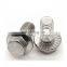 factory supplier din6921 304 stainless steel hex head flange bolt