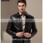 Plus size 2015 high quality fashion black men tight genuine leather jacket
