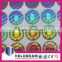 2016high quality hologram/holographic sticker