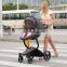 High landscape leather good baby stroller pram for baby