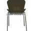 New Design Black Plastic Chair of Steel Frame Home Furniture