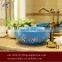 Wholesale color glazed sanitary ware ceramic pedestal wash basin pedestal sink