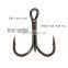 Overturned Treble Hook High Carbon Steel Black Fishing Hook 1# 2# 4# 6# 8# 12# For Lure Triple Hook Fishing Tackle