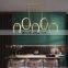 Post Modern Minimalist Restaurant LED Chandelier Luxury Pendant Lamp Simple Bar Counter Ring Chandelier