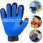 HY dog grooming glove removes hair pet accessories cat brush for animals with breathable hand back