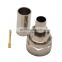 F male connector for RG58/RG589/RG6,high quality rf connector Nickel plated
