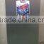 Silver color slim vertical freezer with outside handle