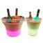 luminous plastic LED ice bucket Chiller IP65 Waterproof with 16 RGB Colors Changing Champagne LED Ice Bucket