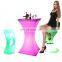 bar tables and chairs used / LED Outdoor Waterproof Glow Patio LED Tables and Chairs Furniture Hire Plastic Bar Stool