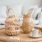 Hot SAle Rustic Bamboo Woven Candlestick Natural Lantern Retro Bamboo Candle Holder Decorative Vietnam Supplier