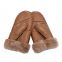 High Quality Fur Sheepskin leather gloves for Women