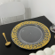 13 Inch Clear Round Charger Plastic Plates Gold Border Wedding Decoration Charger Plates For Wedding Party Table Decoration
