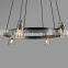 High Quality Black Brass Chandelier with round Glass Lamp Modern Decorative Interior Lighting for Living Room LED Light Source