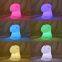 Sü?e Silikon-Einhorn-Kinderzimmer-Nachtlampe, USB-aufladbar, Innenraum-LED-Nachtleuchte mit Lithiumbatterie und 7 RGB-Farben für Kinder